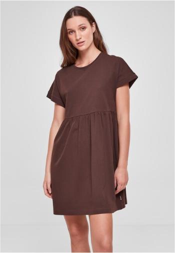 Urban Classics Ladies Organic Empire Valance Tee Dress brown - 3XL
