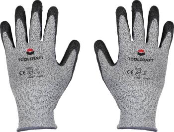TOOLCRAFT  TO-5621607 HPPE vlákna, polyester, umelé vlákno, polyuretán rukavice odolné proti prerezaniu Veľkosť rukavíc:
