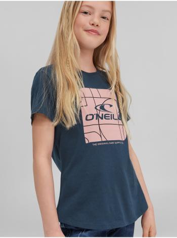 Petrolejové detské tričko s potlačou O'Neill Cube