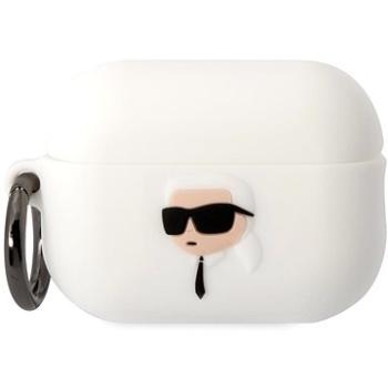 Karl Lagerfeld 3D Logo NFT Karl Head Silikónové Puzdro na Airpods Pro 2 White (KLAP2RUNIKH)