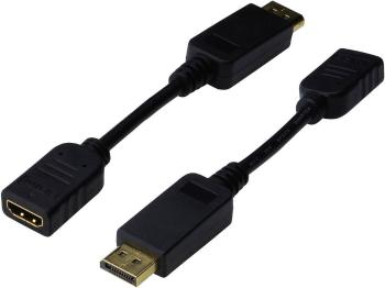 Digitus AK-340408-001-S DisplayPort / HDMI adaptér [1x zástrčka DisplayPort - 1x HDMI zásuvka] čierna  15.00 cm
