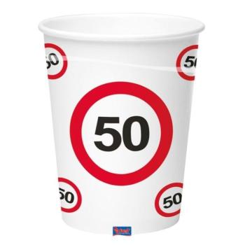 Poháriky dopravná značka 50, 350 ml 8 ks / bal. - Folat