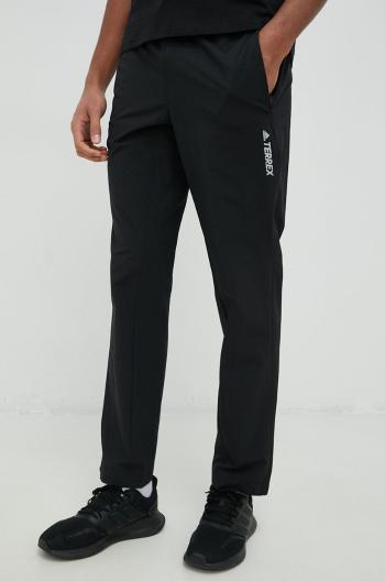 Turistické nohavice adidas TERREX Liteflex pánske, čierna farba