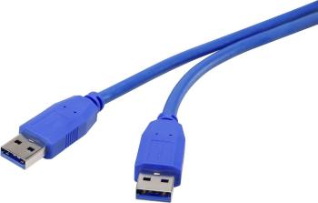 Renkforce #####USB-Kabel #####USB 3.2 Gen1 (USB 3.0 / USB 3.1 Gen1) #####USB-A Stecker, #####USB-A Stecker 1.80 m modrá