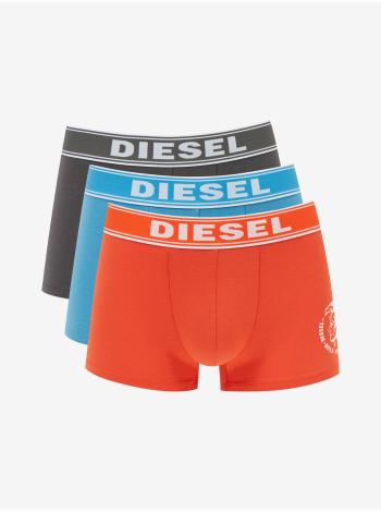 Boxerky pre mužov Diesel - modrá, sivá, oranžová