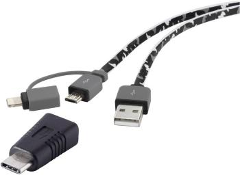 Renkforce Apple iPad / iPhone / iPod prepojovací kábel [1x USB 2.0 zástrčka A - 1x micro USB 2.0 zástrčka B, USB-C ™ zás