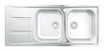 GROHE GROHE - Dřezy Drez K400, 1160x500 mm, s automatickým odtokom, kefovaná nerezová 31587SD0