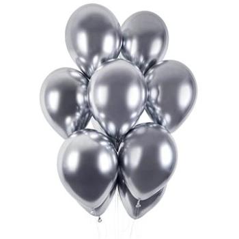 Balóniky chromované 50 ks strieborné lesklé – priemer 33 cm (8021886128901)
