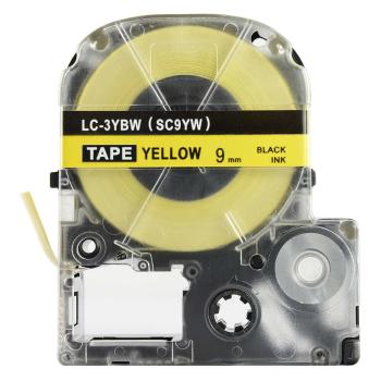 Epson LK-SC9YW, 9mm x 9m, černý tisk / žlutý podklad, kompatibilní páska
