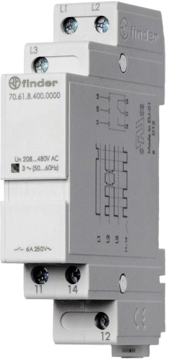 kontrolné relé 208 - 480 V/AC 1 prepínací Finder 70.61.8.400.0000  1 ks