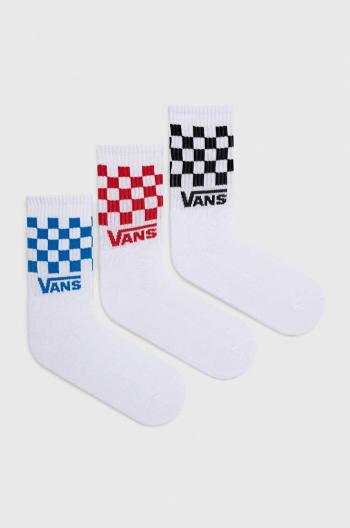 Detské ponožky Vans BY CHECK SOCKS (16 3PK ROX BLACK 3-pak biela farba