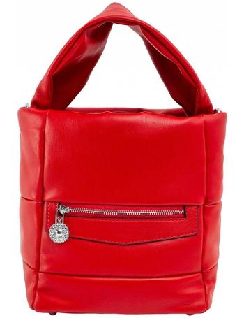 červená dámska kabelka s rukoväťou vel. ONE SIZE
