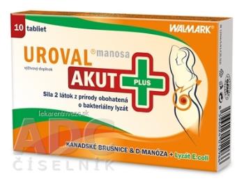 WALMARK UROVAL manosa AKUT PLUS tbl 1x10 ks