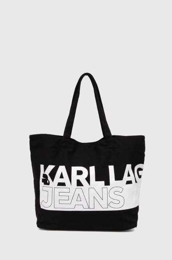 Bavlnená taška Karl Lagerfeld Jeans čierna farba, 245J3051