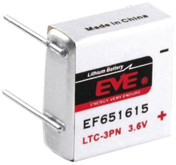 EVE EF651615 špeciálny typ batérie LTC-3PN spájkovacie kolíky v tvare U lítiová 3.6 V 400 mAh 1 ks