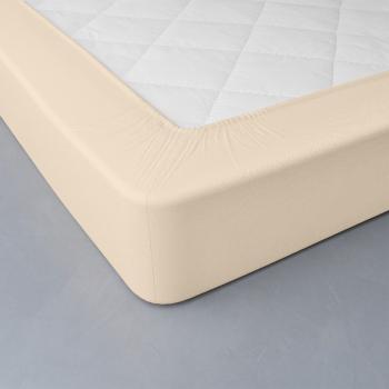 Blancheporte Jednofarebná napínacia posteľná plachta s hĺbkou rohov 40 cm zn. Colombine z dže piesková 140x190cm