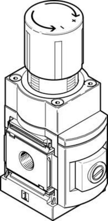 FESTO presný regulačný ventil tlaku 538018 MS6-LRP-3/8-D7-A8 G 3/8, G 3/9  Materiál puzdra hliník Tesniaci materiál NBR