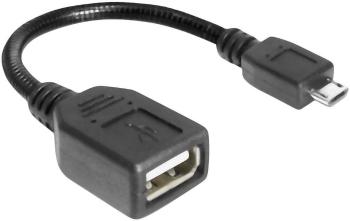 Delock #####USB-Kabel USB 2.0 #####USB-Micro-B Stecker, #####USB-A Buchse 15.00 cm čierna s funkciou OTG