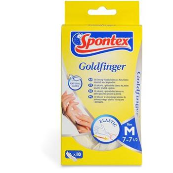 SPONTEX Goldfinger latexové rukavice jednorazové 10 ks M (9001378230472)