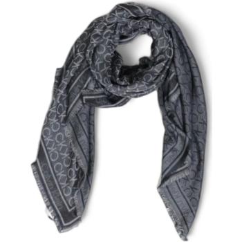 Calvin Klein Jeans  MONOGRAM JACQUARD SCARF K60K608779  Šále/Štóle/Šatky Čierna