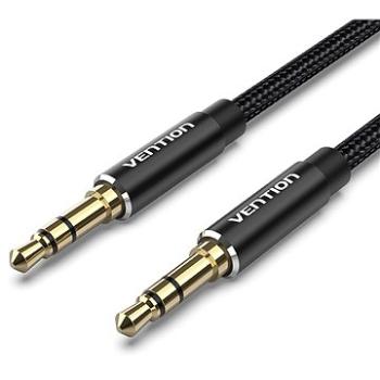 Vention Cotton Braided 3.5 mm Male to Male Audio Cable 1 m Black Aluminum Alloy Type (BAWBF)