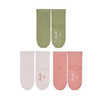 Sterntaler ponožky, bambusové, dievčenské, 3 páry, ružové, biele, zelené 8502210, 18 (4055579611207)