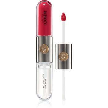 KIKO Milano Unlimited Double Touch dlhotrvajúci tekutý rúž odtieň 108 Satin Currant Red 6 ml