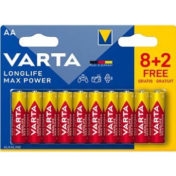 VARTA alkalická batéria Longlife Max Power AA 8 + 2 ks (4706101410)