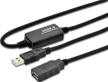 Digitus #####USB-Kabel USB 2.0 #####USB-A Stecker, #####USB-A Buchse 10.00 m čierna