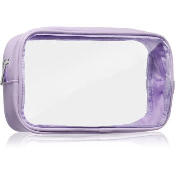 Notino Travel Collection Cosmetic bag transparentná kozmetická taštička M Purple 24x12,5x5 cm 1 ks