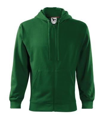 MALFINI Pánska mikina Trendy Zipper - Fľaškovo zelená | M