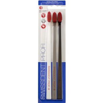 SWISSDENT Colours Soft/Medium Trio Pack (white & red, gray & red, black & red) (7640126196152)