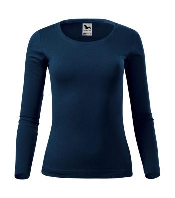 MALFINI Dámske tričko s dlhým rukávom Fit-T Long Sleeve - Námornícka modrá | XS
