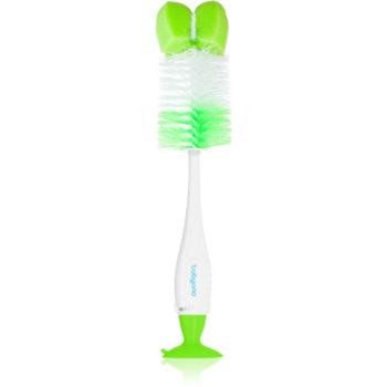 BabyOno Take Care Brush for Bottles and Teats kefa na čistenie s prísavkou Green 1 ks