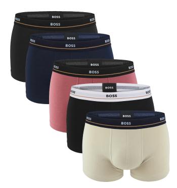 BOSS - boxerky 5PACK essential cotton stretch dark & brick color combo - limitovana fashion edícia (HUGO BOSS)-XXL (108-117 cm)