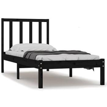Rám postele čierny masívna borovica 90 × 190 cm Single, 3105040