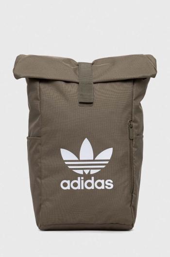 Ruksak adidas Originals zelená farba, veľký, s potlačou