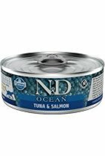 N&D CAT OCEAN Adult Tuniak a losos 70g 1 + 1 zadarmo
