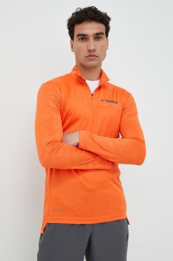 Športová mikina adidas TERREX Multi pánska, oranžová farba, jednofarebná