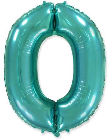 Balónové fóliové číslice tyrkysové (Tiffany) 115 cm - 0 - Flexmetal