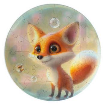 UNIDRAGON Drevené puzzle fox bubblezz