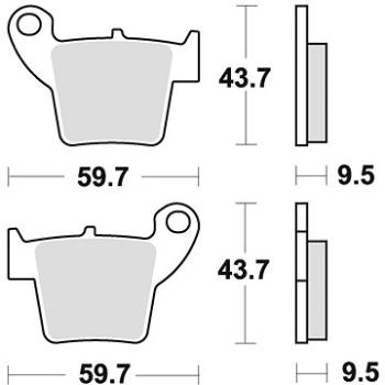 Braking brzdové doštičky (sinterová zmes CM44) (2 ks) M501 – 255 (M501-255)