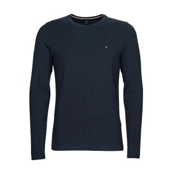 Tommy Hilfiger  STRETCH SLIM FIT LONG SLEEVE TEE  Tričká s dlhým rukávom Námornícka modrá