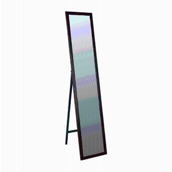 Zrkadlo, drevený rám hnedej farby, MALKIA TYP 4 P8, poškodený tovar