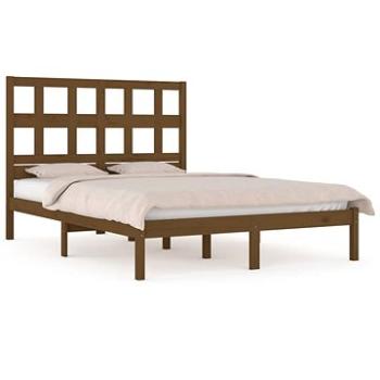 Rám postele medovo hnedý masívne drevo 180 × 200 cm Super King, 3104496