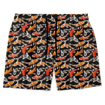 Pánske plavky short – Koi kapry (Veľkosť: 2XL)