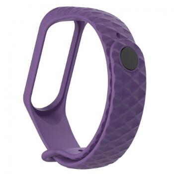 Xiaomi Mi Band 3/4 Silicone Diamond remienok, Purple (SXI007C06)