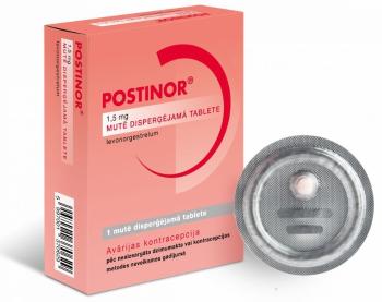 Postinor-1 1,5 mg, postkoitálna antikoncepcia, 1ks