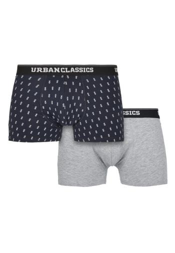 Urban Classics Men Boxer Shorts Double Pack small pineapple aop+grey - L