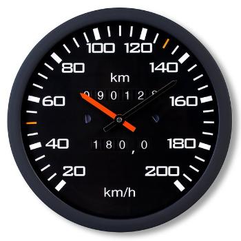 Hodiny tachometer